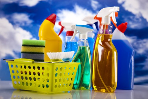 Local cleaner maintaining shared corridors in Haringey flats