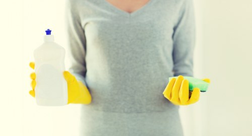 Local technician treating a stained mattress in North London