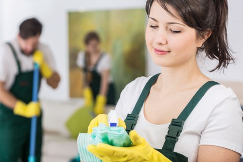 Professional cleaners working in a Haringey property